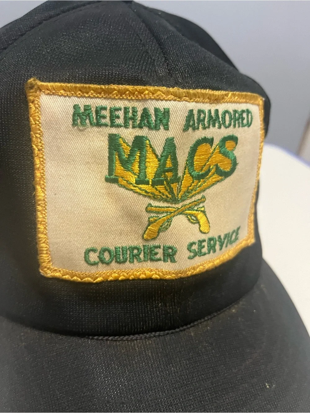 Vintage MACS Black Embroidered patch Trucker Cap